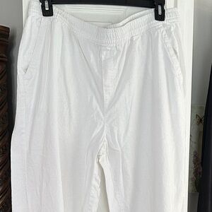 Old Navy Linen Blend White Pant XL